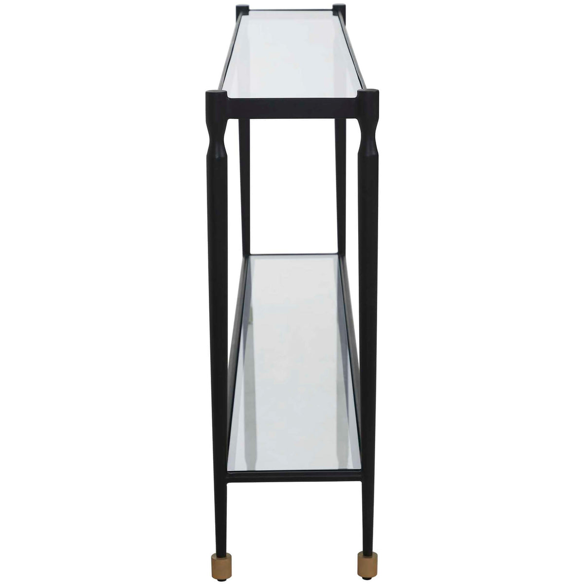 Javana Glass and Iron Console Table
