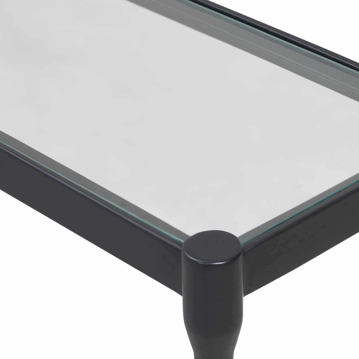 Javana Glass and Iron Console Table