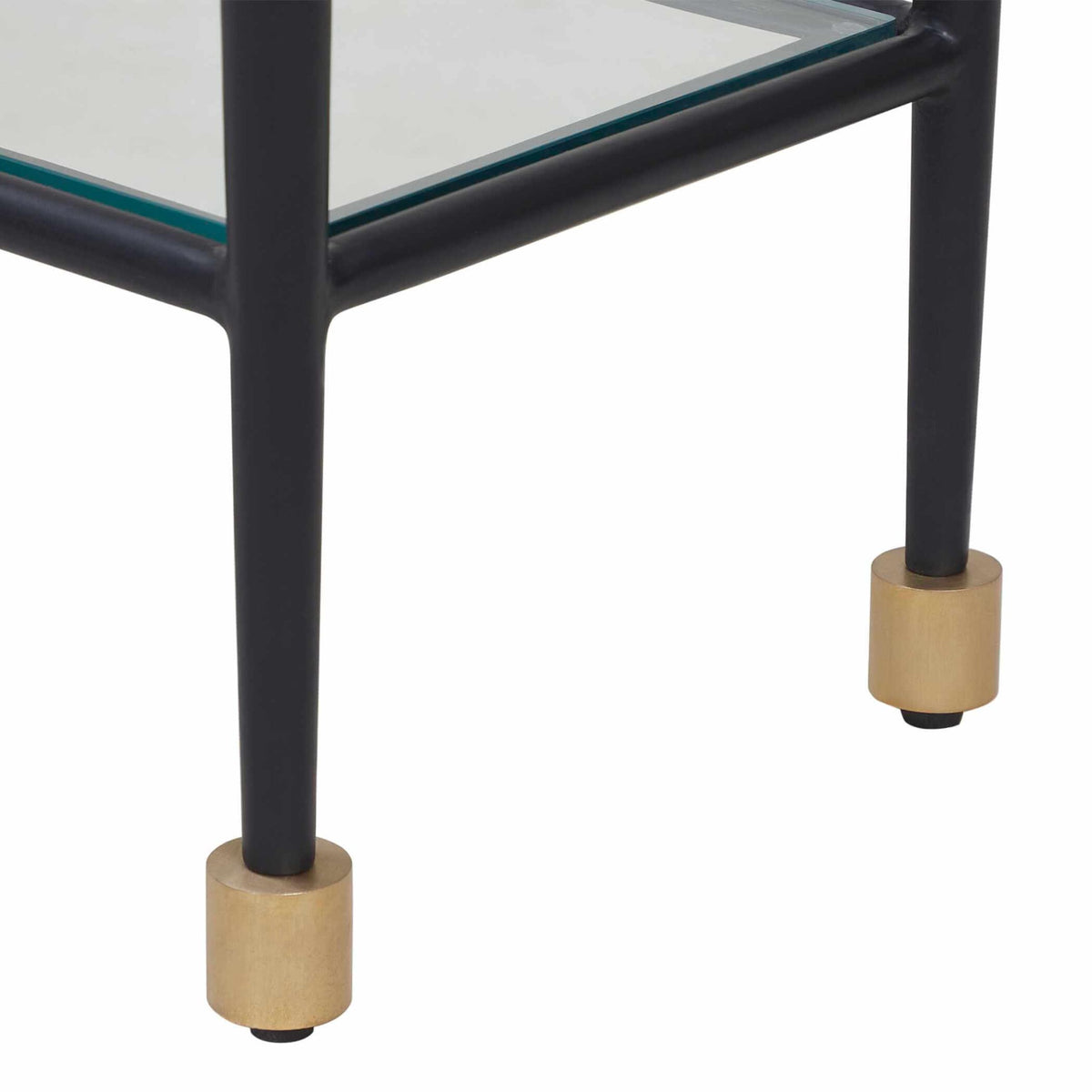 Javana Glass and Iron Console Table
