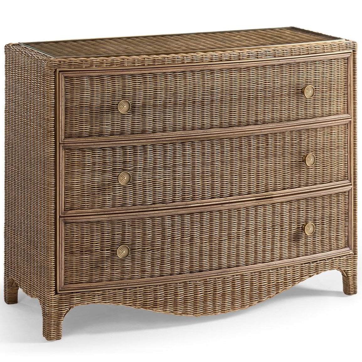 Palm Court Rattan Bow Front Chest