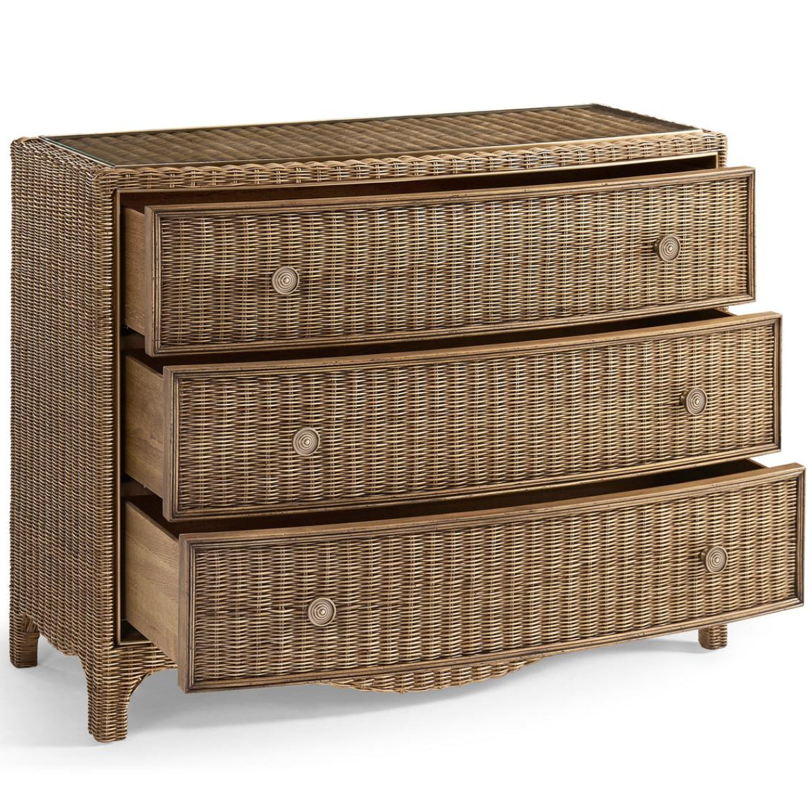 Palm Court Rattan Bow Front Chest
