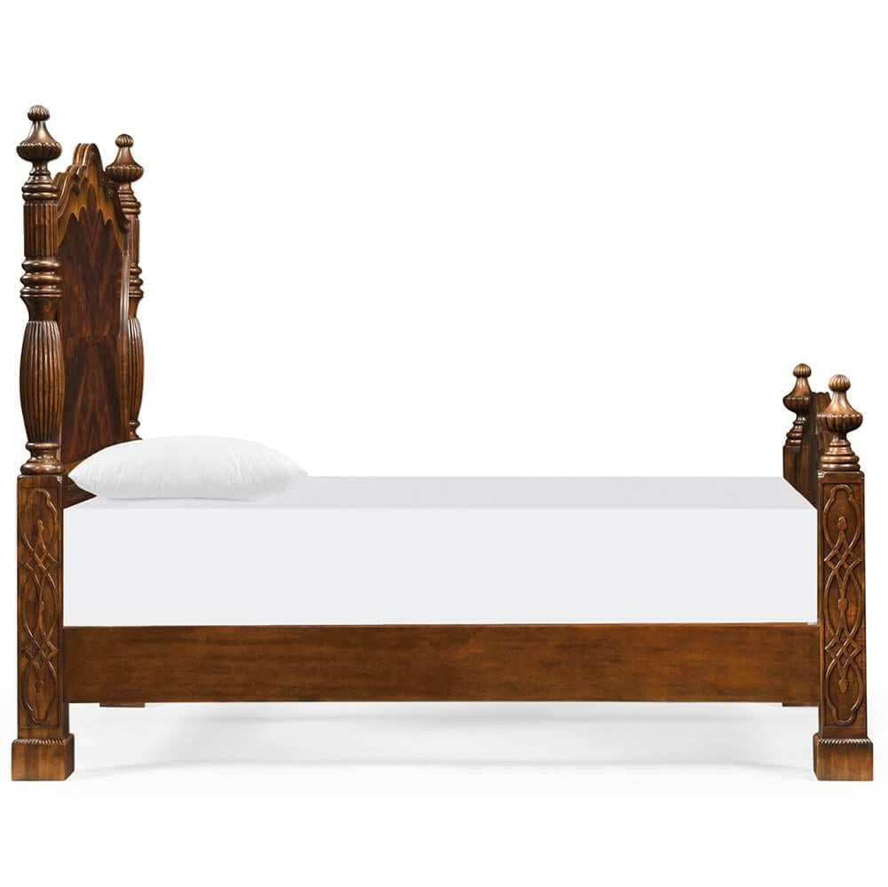 Chippendale Four Poster Bed – Mahogany, UK King