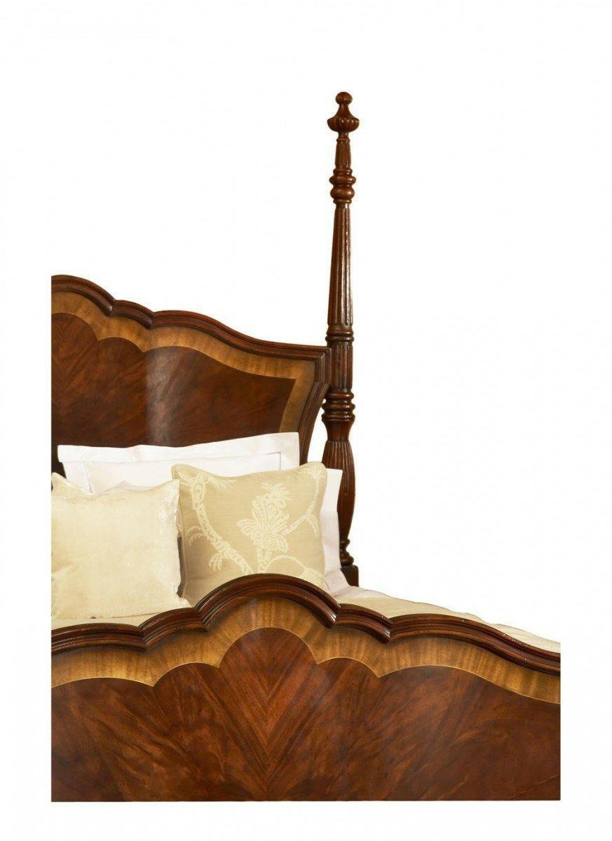 Chippendale Four Poster Bed – Mahogany, UK King