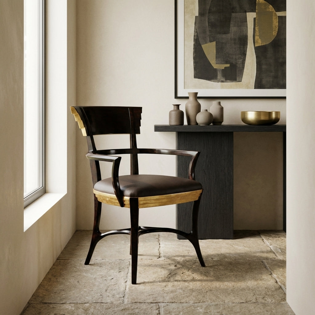 Modernist Dining Armchair – Leather
