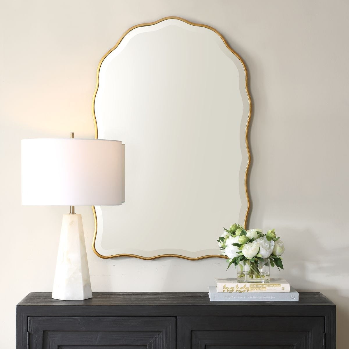 Irregular Arched Mirror – Gold Leaf