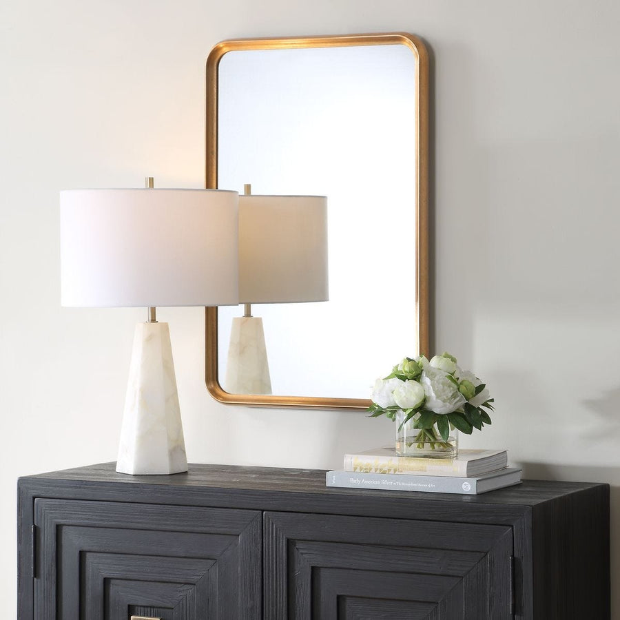 Isla Rectangular Mirror – Champagne Gold
