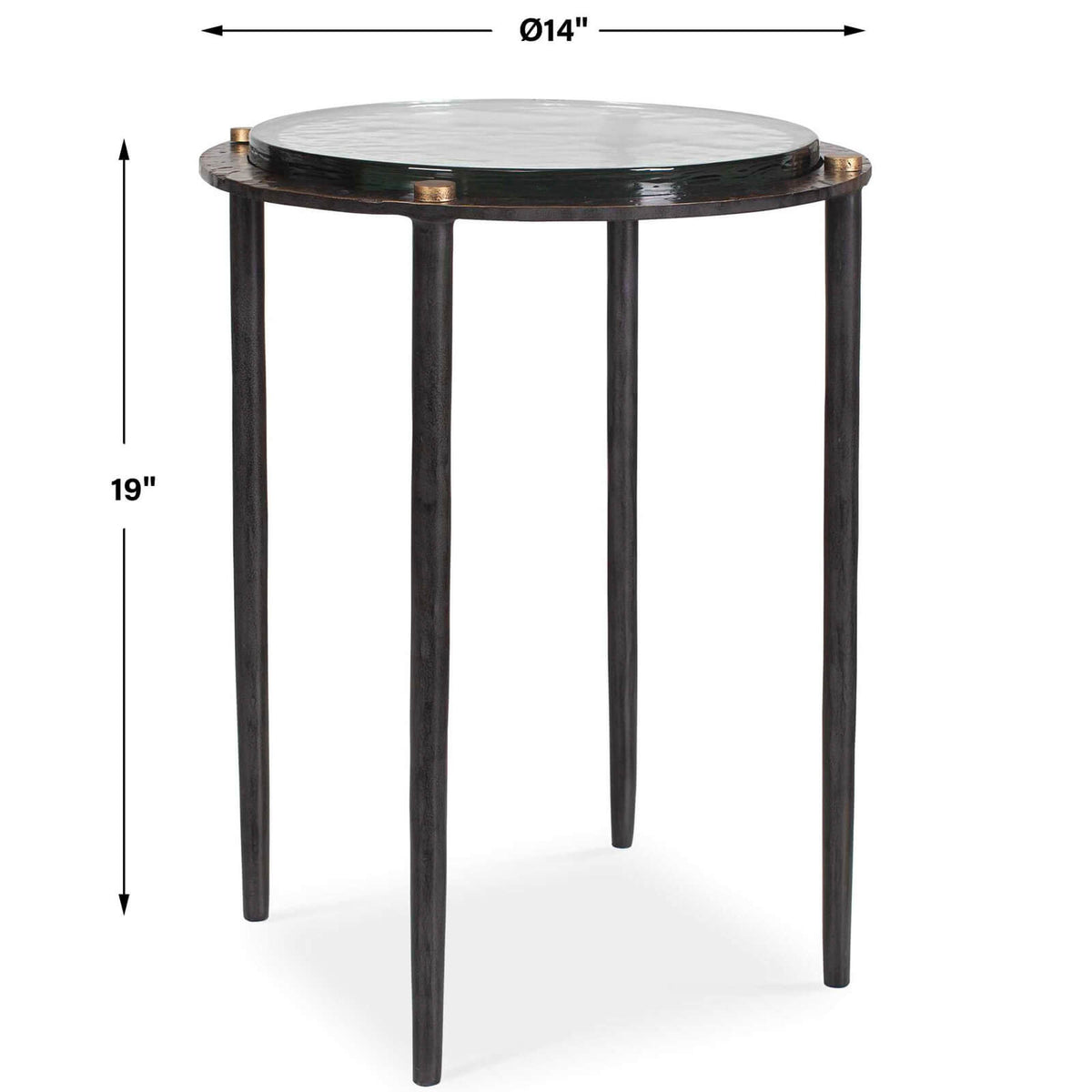 Kennington Round Glass Side Table