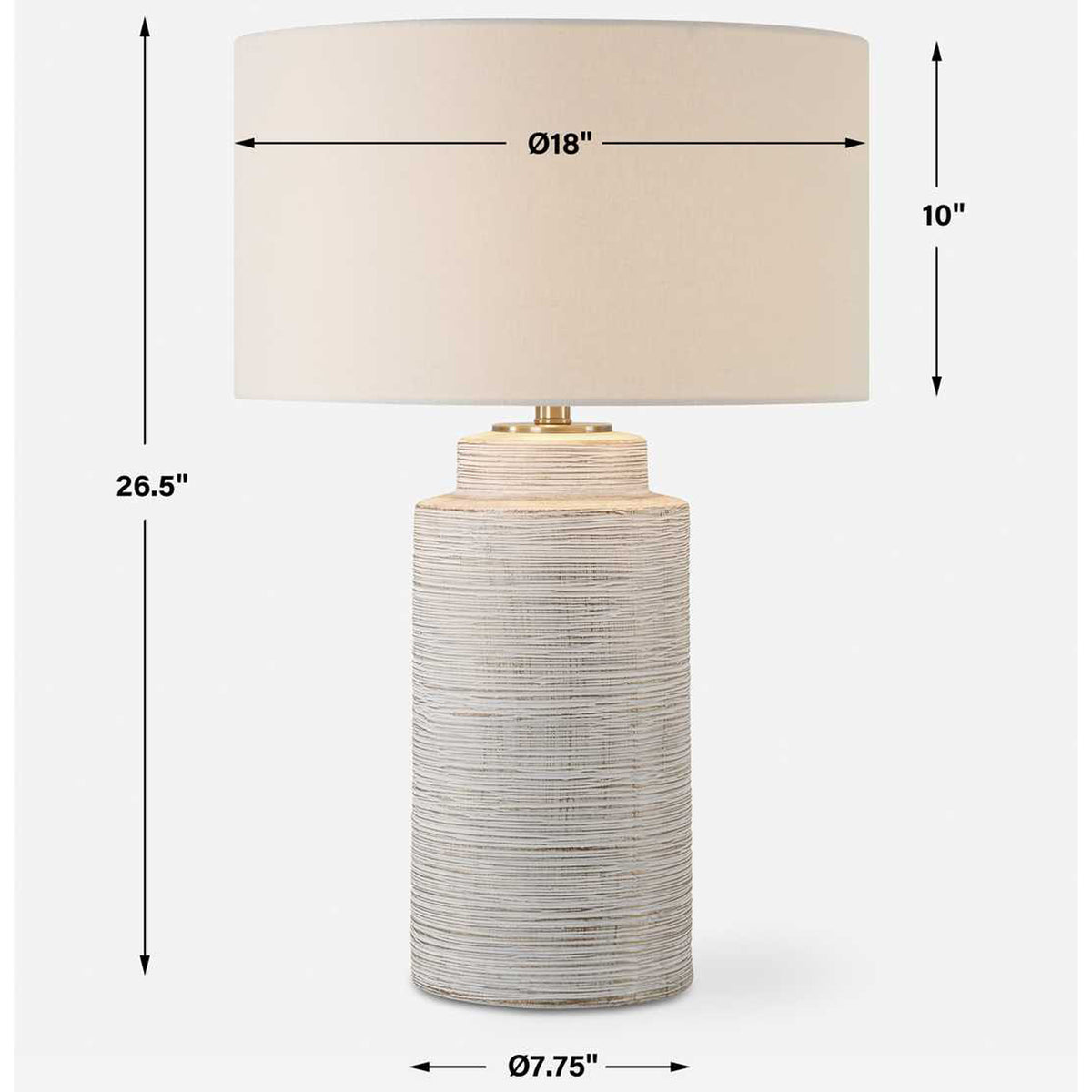 Crimp Ribbed Table Lamp