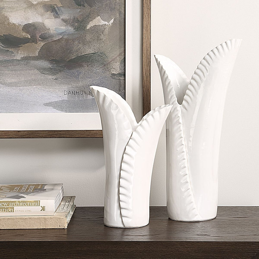 Leafscape Vases, Set of 2