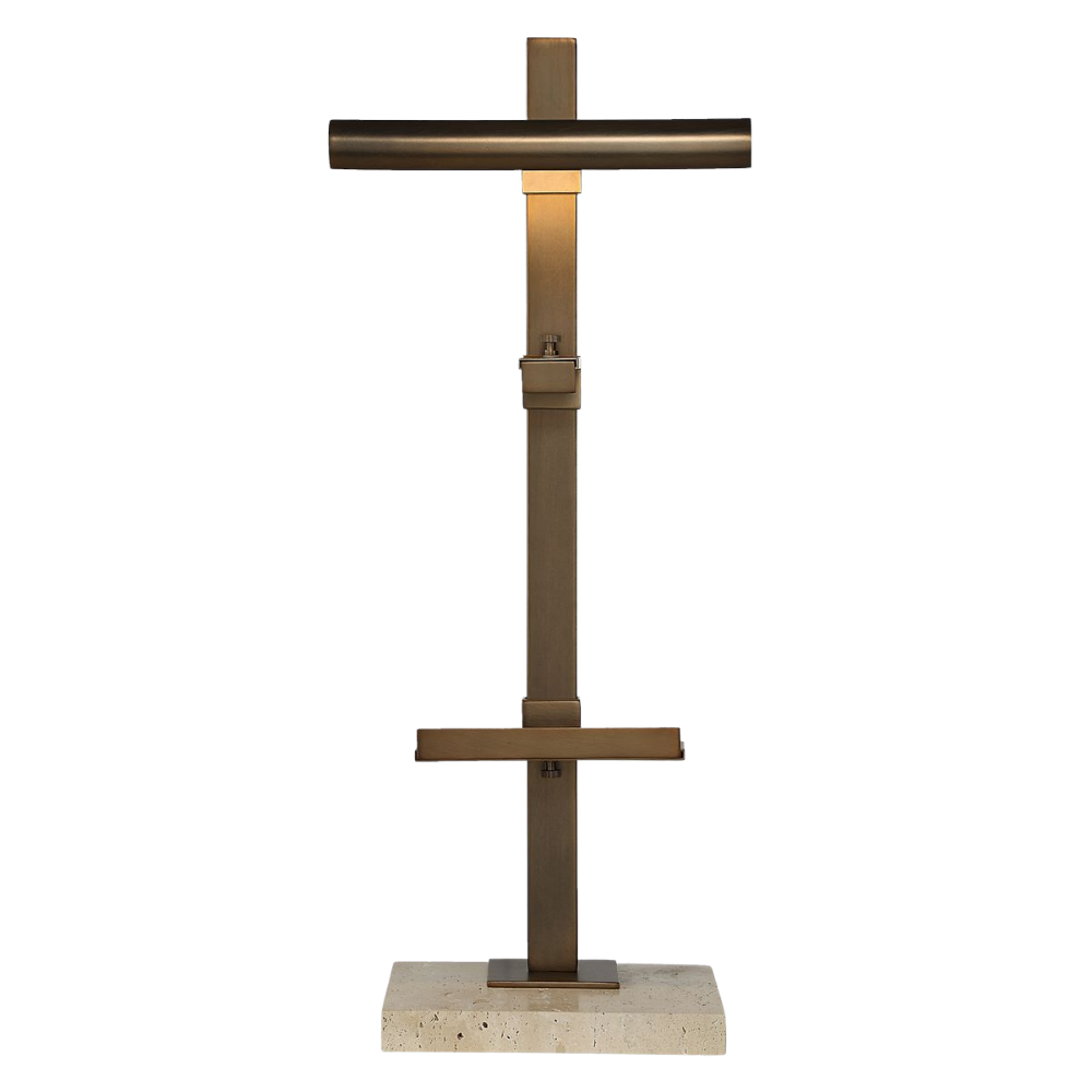 Lean On Me Lighted Easel – Travertine and Bronze