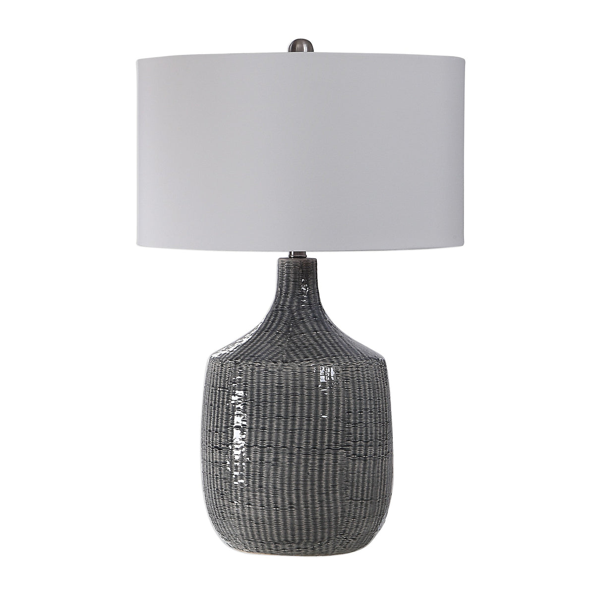 Felipe Distressed Grey Table Lamp