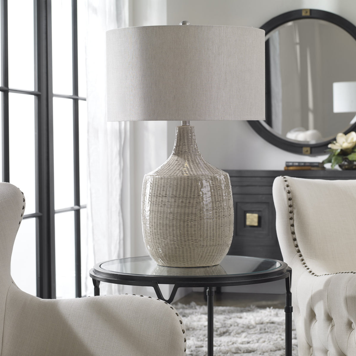 Felipe Grey Table Lamp
