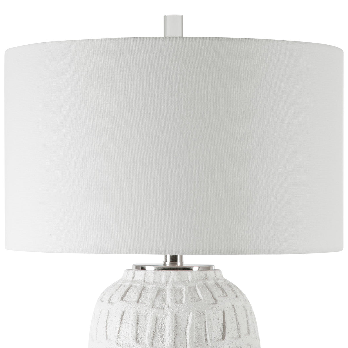 Caelina Textured White Table Lamp