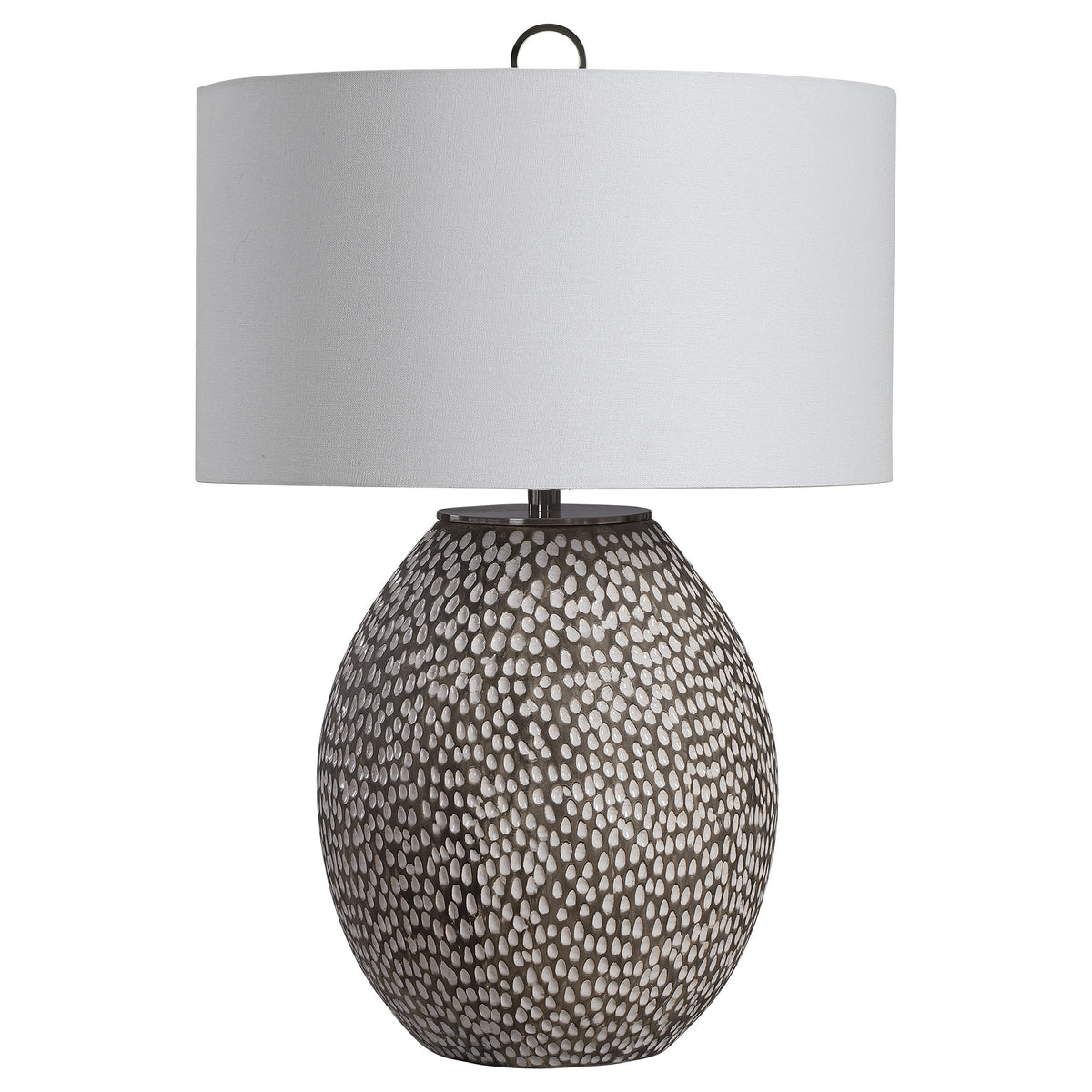Cyprien Grey and White Table Lamp