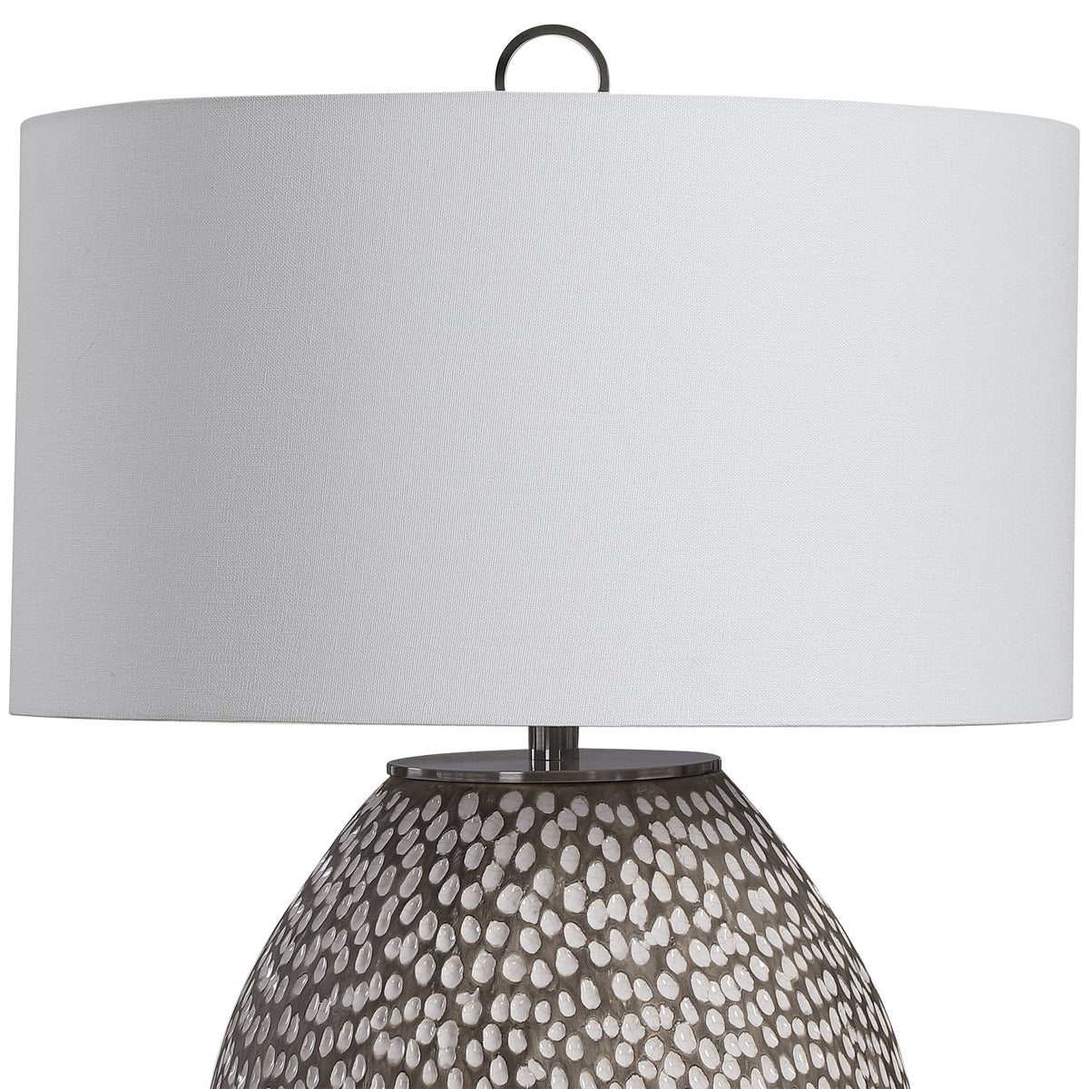 Cyprien Grey and White Table Lamp