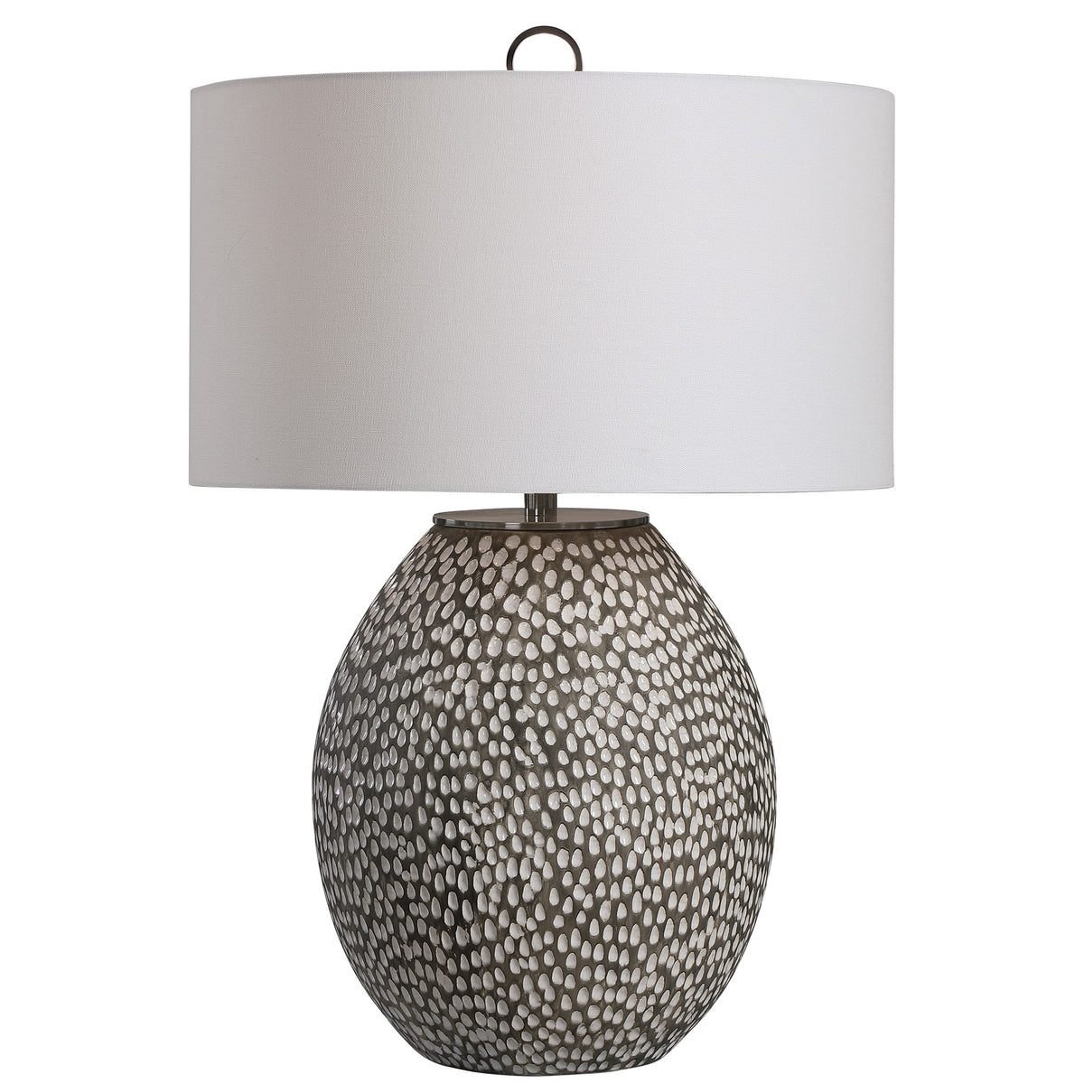 Cyprien Grey and White Table Lamp