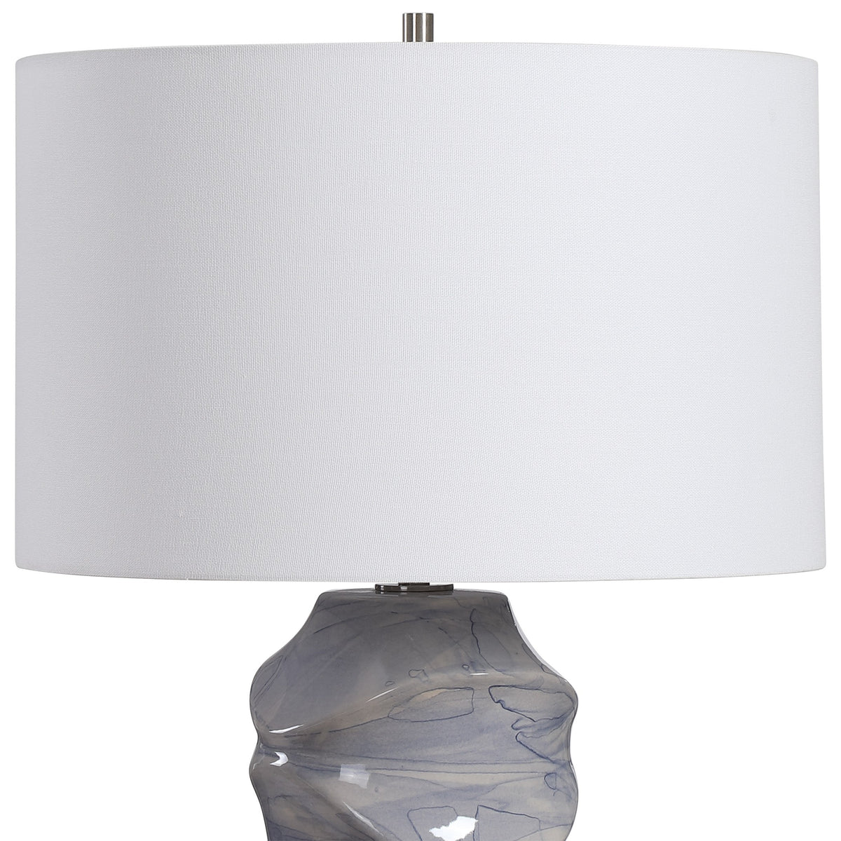 Waves Blue and White Table Lamp