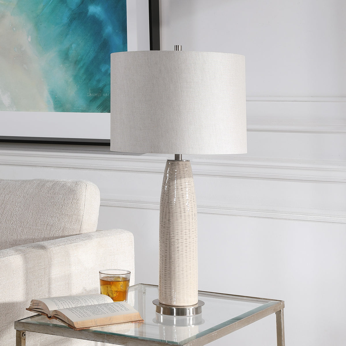Delgado Light Grey Table Lamp