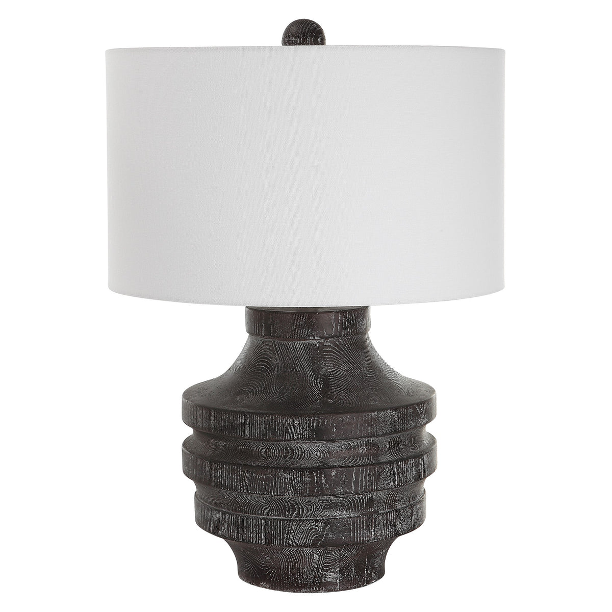 Timber Carved Wood Table Lamp