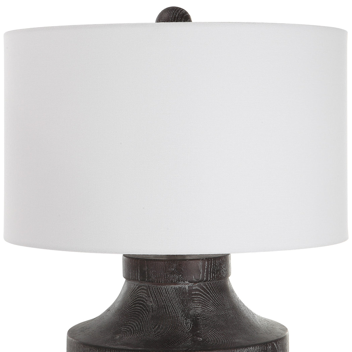 Timber Carved Wood Table Lamp