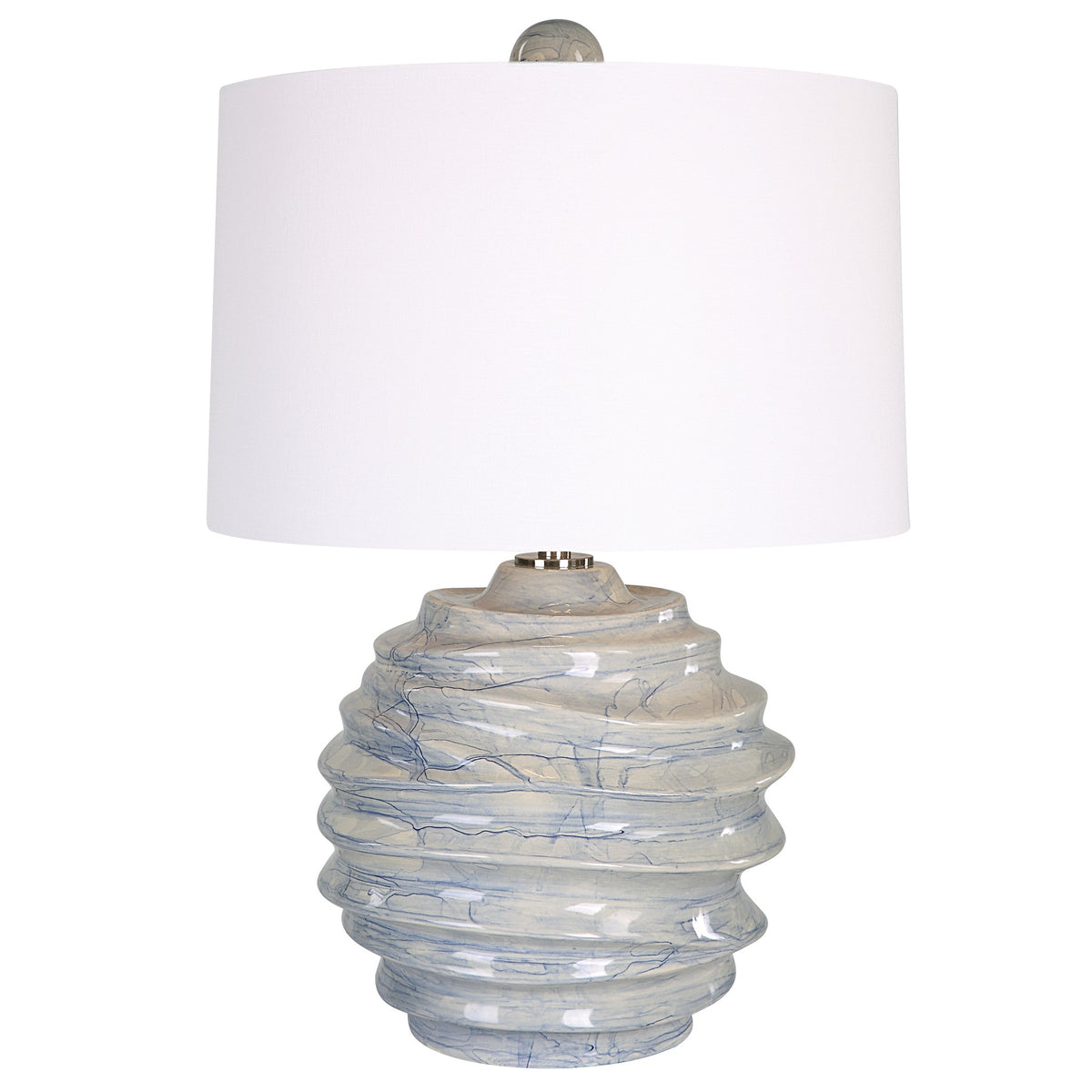 Waves Blue and White Accent Lamp