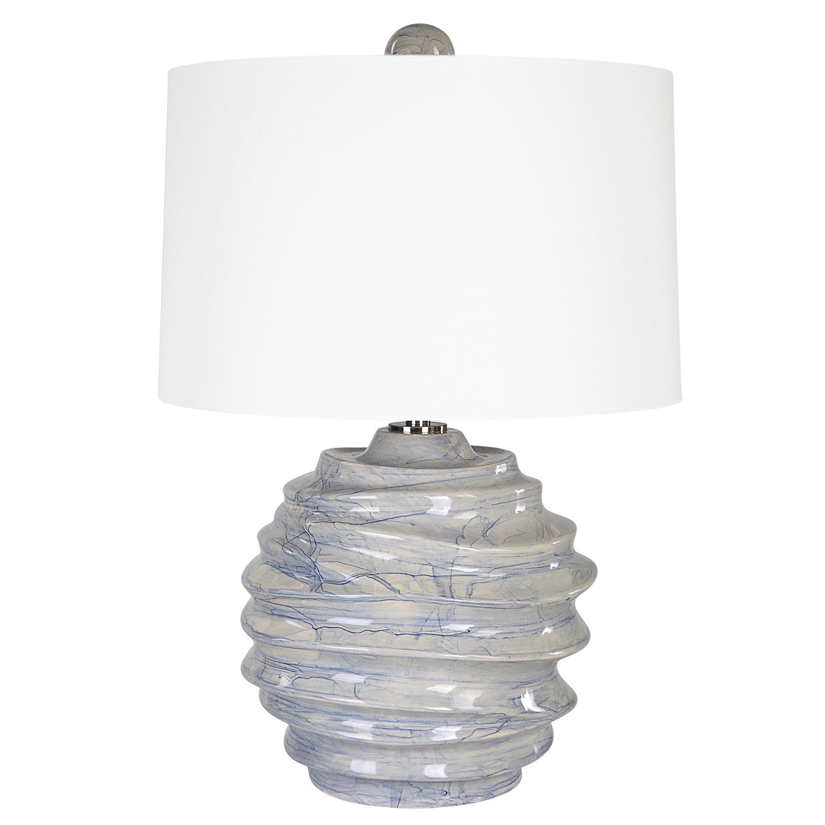 Waves Blue and White Accent Lamp