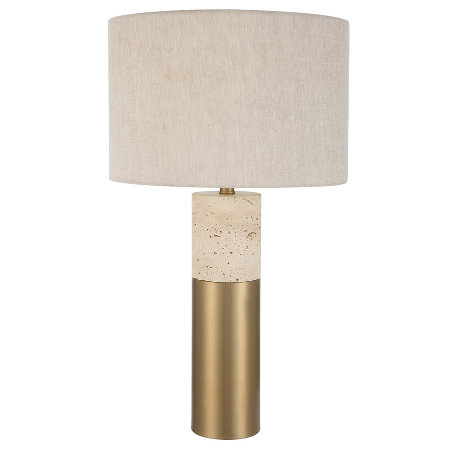Gravitas Elegant Brass & Stone Lamp