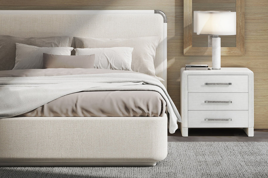 Luna 3-Drawer Bedside Table – Light