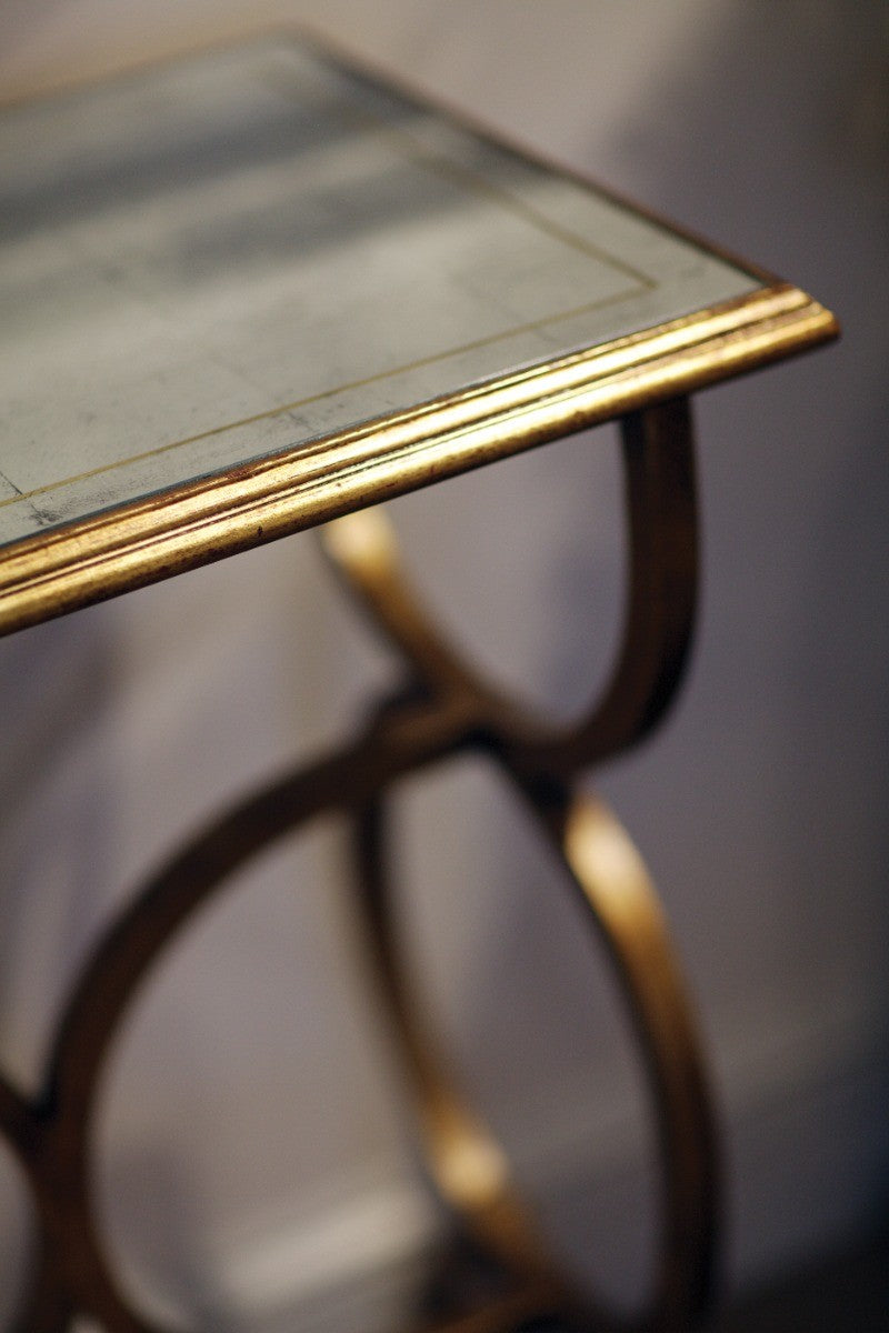 Circles Console Table – Gilded Iron