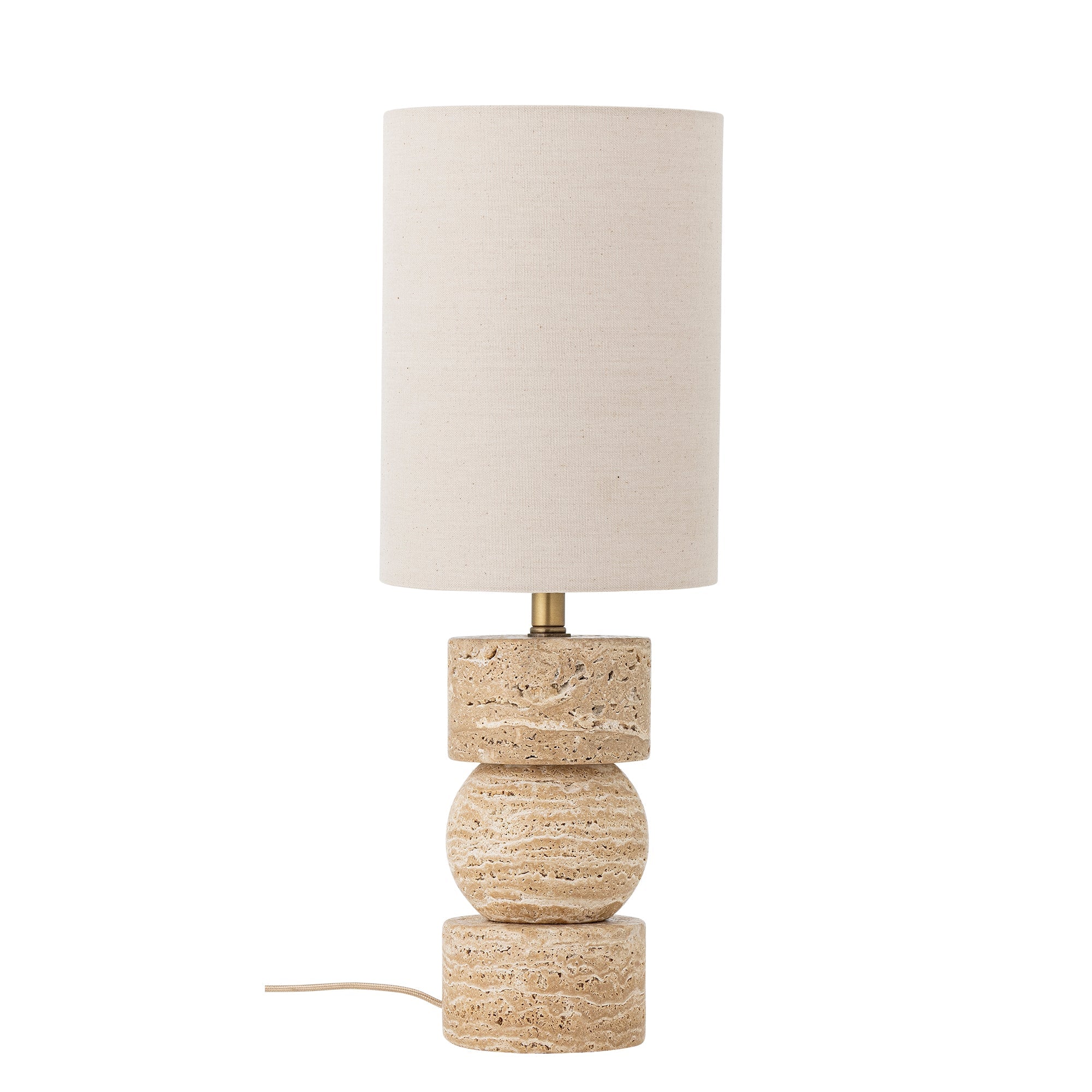 Marci Travertine Table Lamp on white background