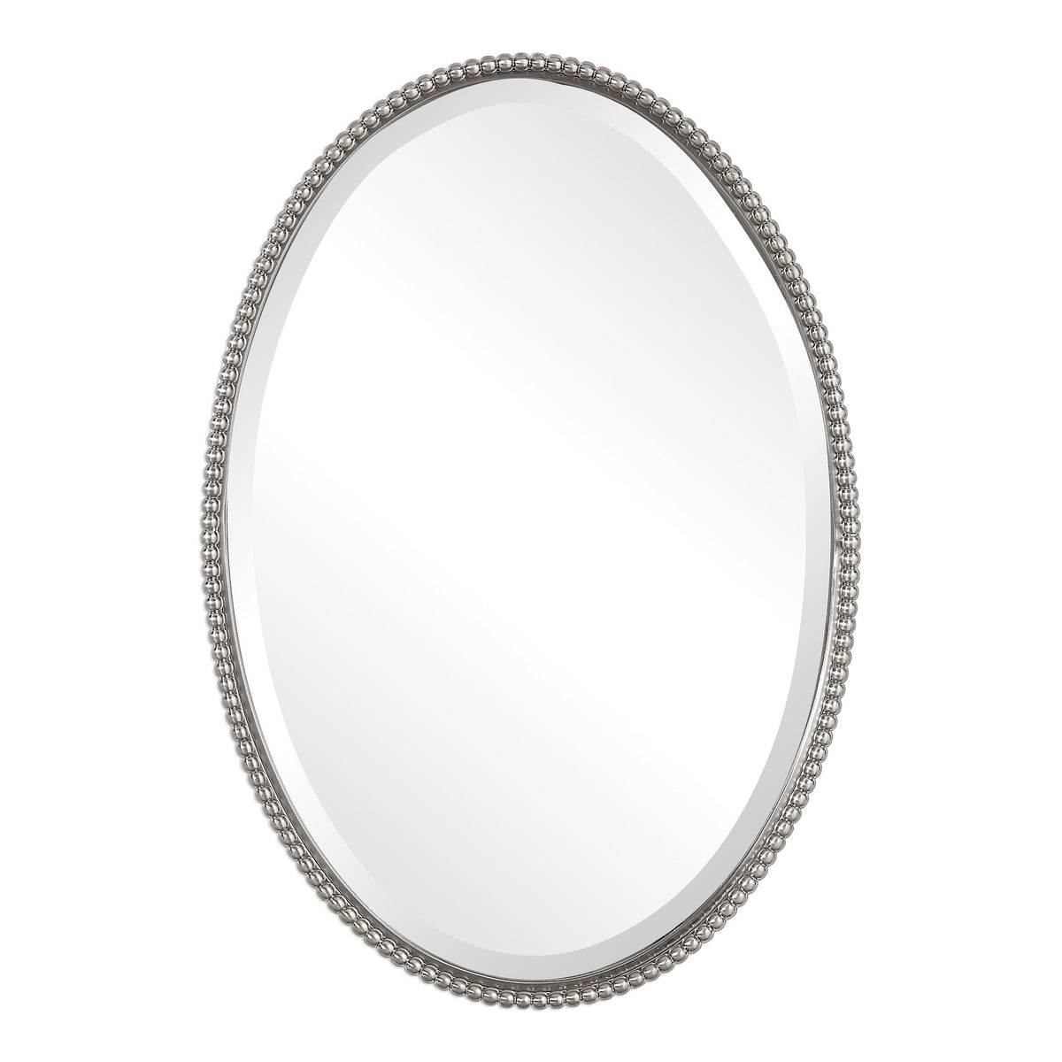 Sherise Oval Mirror – Brushed Nickel