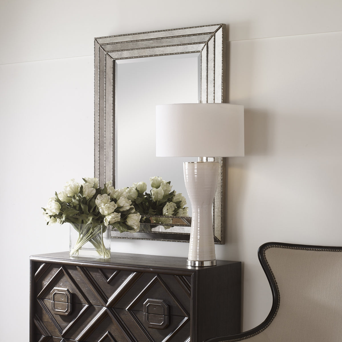 Seymour Antique Silver Mirror