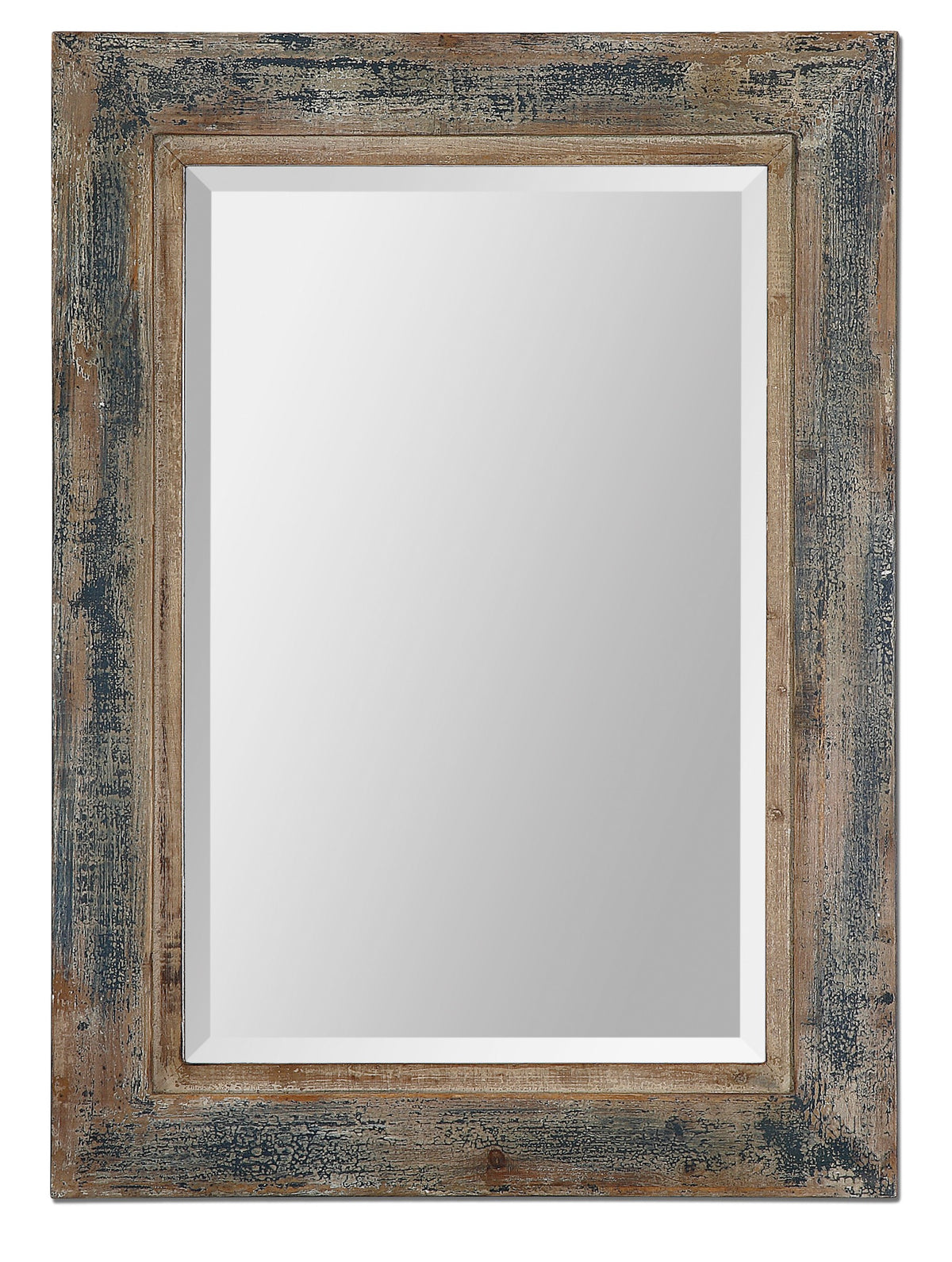 Bozeman Distressed Blue Mirror