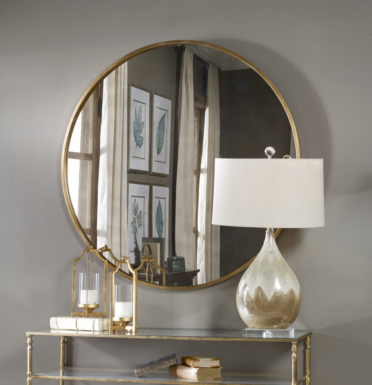 Junius Round Gold Mirror