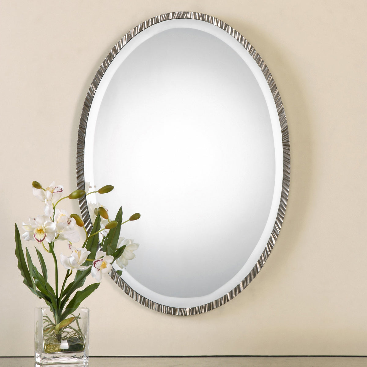 Annadel Oval Mirror – Polished Nickel