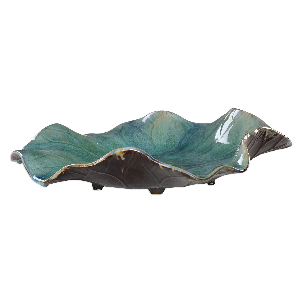 Abella Ceramic Wall-Mounted Bowls – Muted Blue, Set of 3