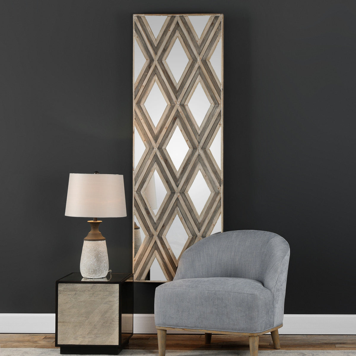 Tahira Geometric Argyle Wall Mirror
