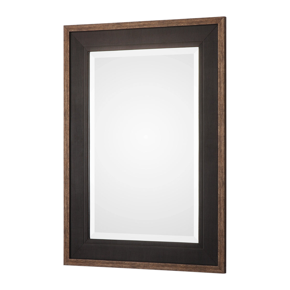 Staveley Rustic Black Mirror