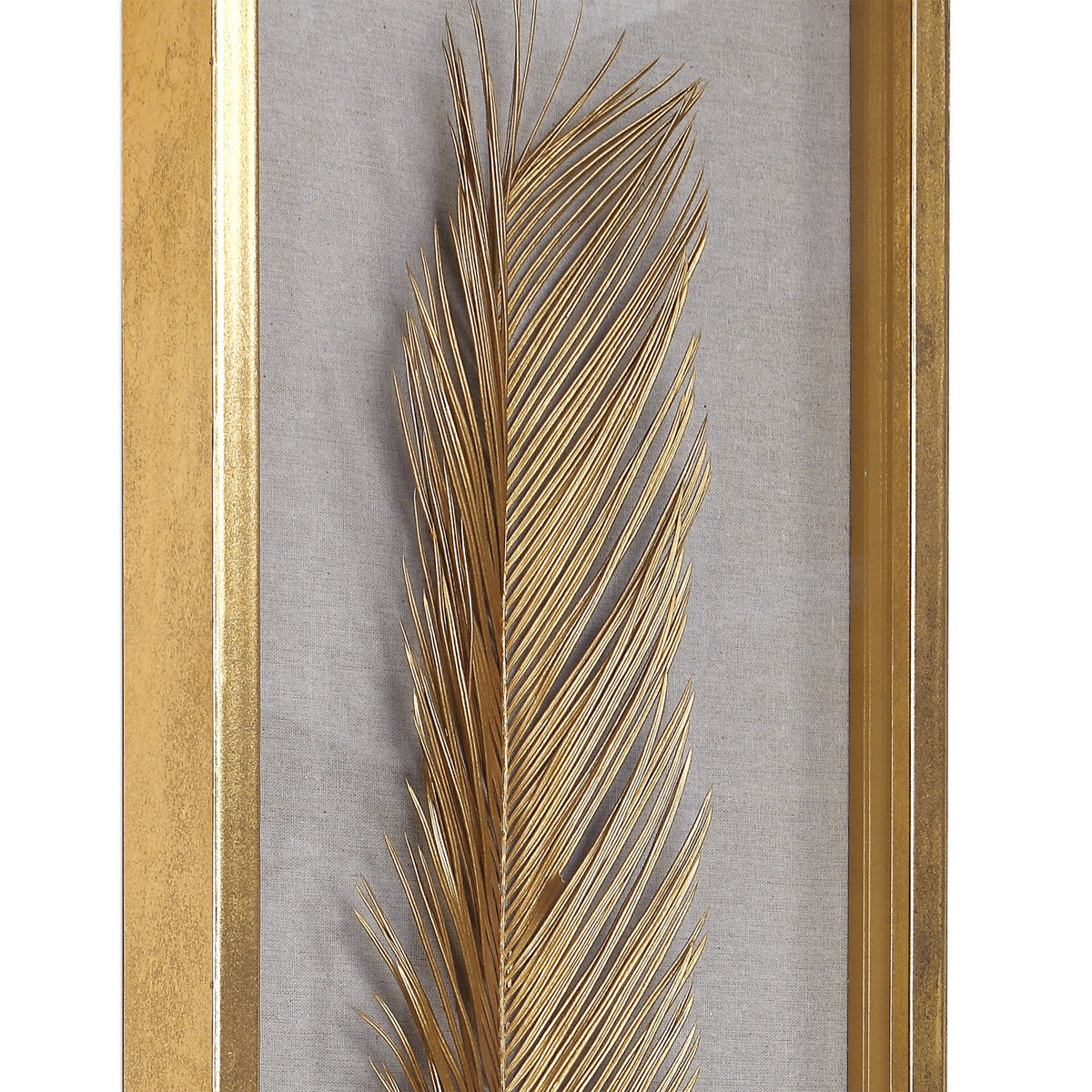Palma Gold Leaf Shadow Box – Set of 3