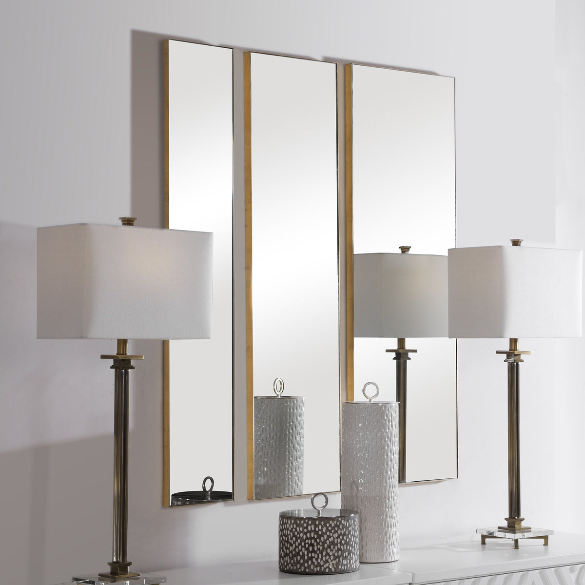 Rowling Gold Mirrors – Set of 3