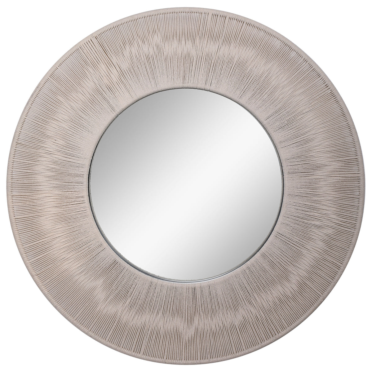 Sailor's Knot Round Mirror – Beige Rope