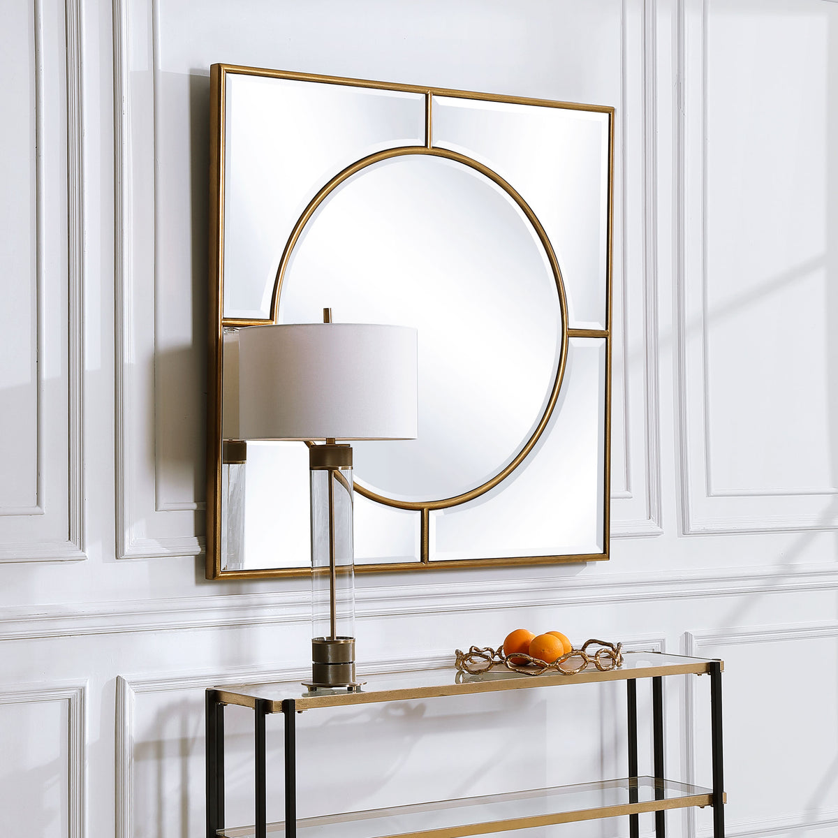 Stanford Square Mirror – Gold