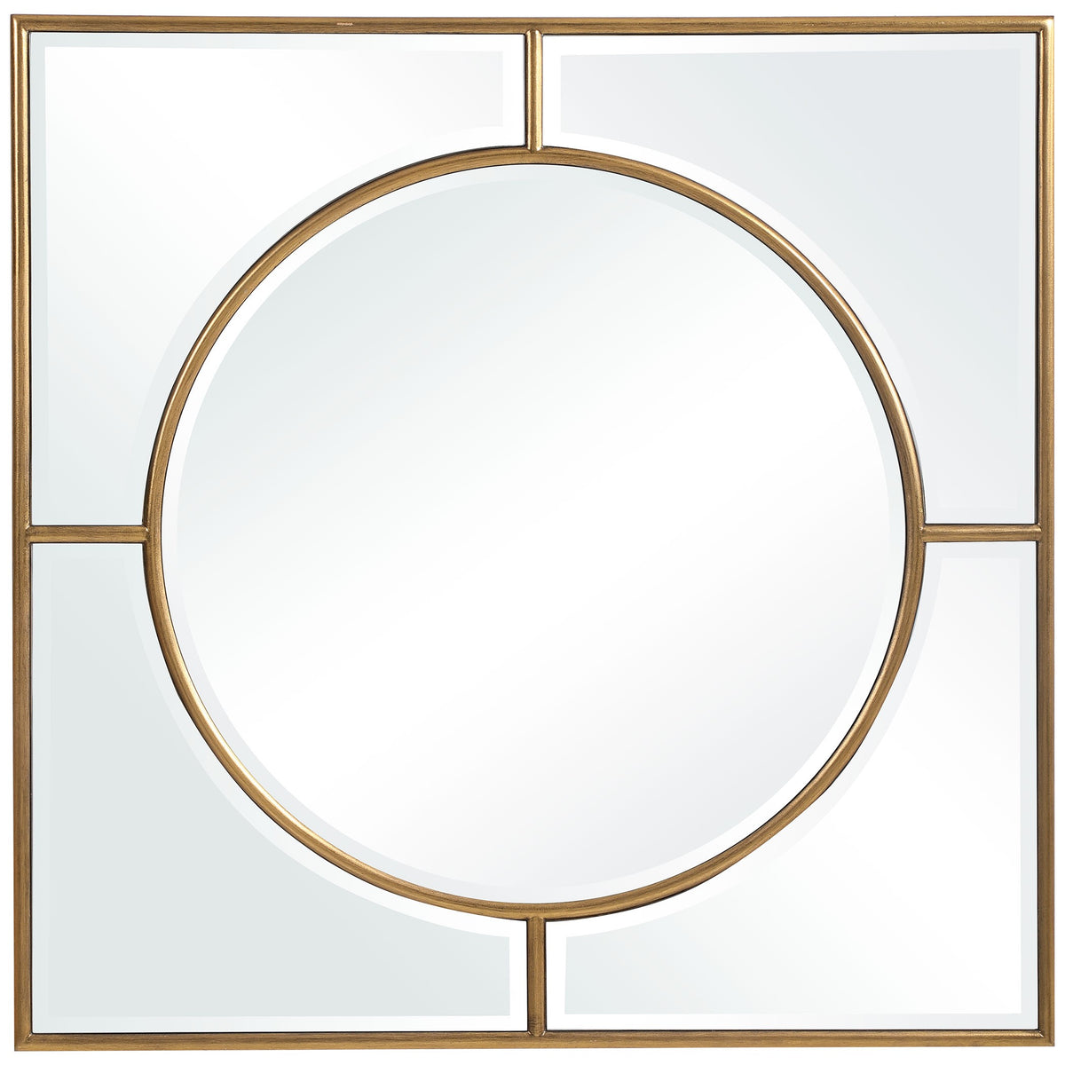 Stanford Square Mirror – Gold