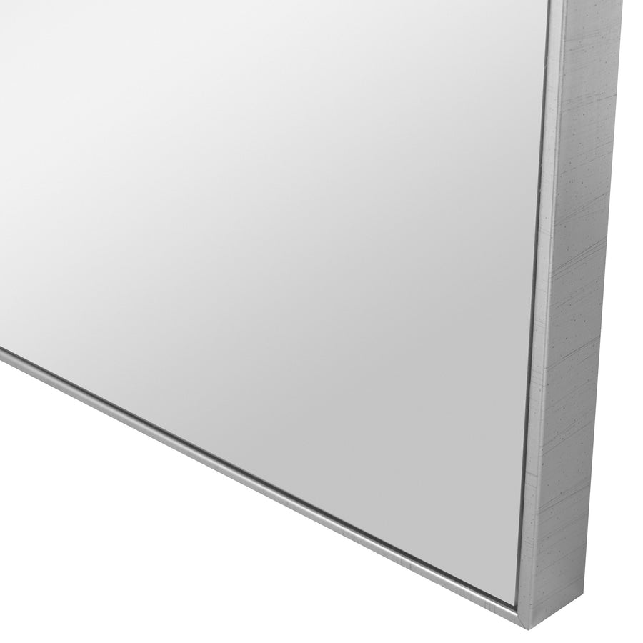 Alexo Square Mirror – Brushed Silver