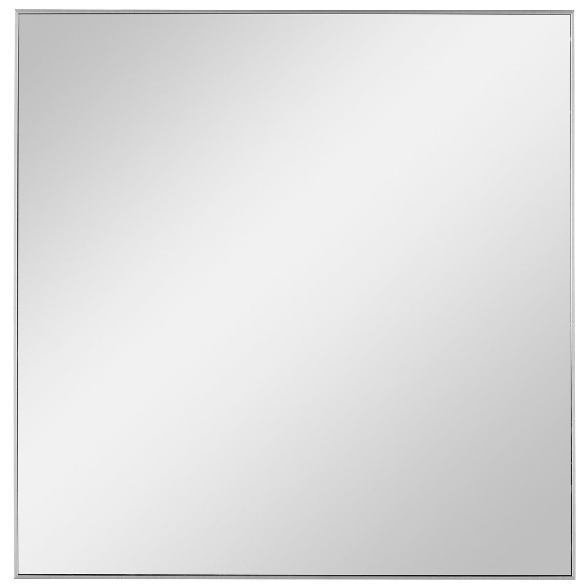 Alexo Square Mirror – Brushed Silver