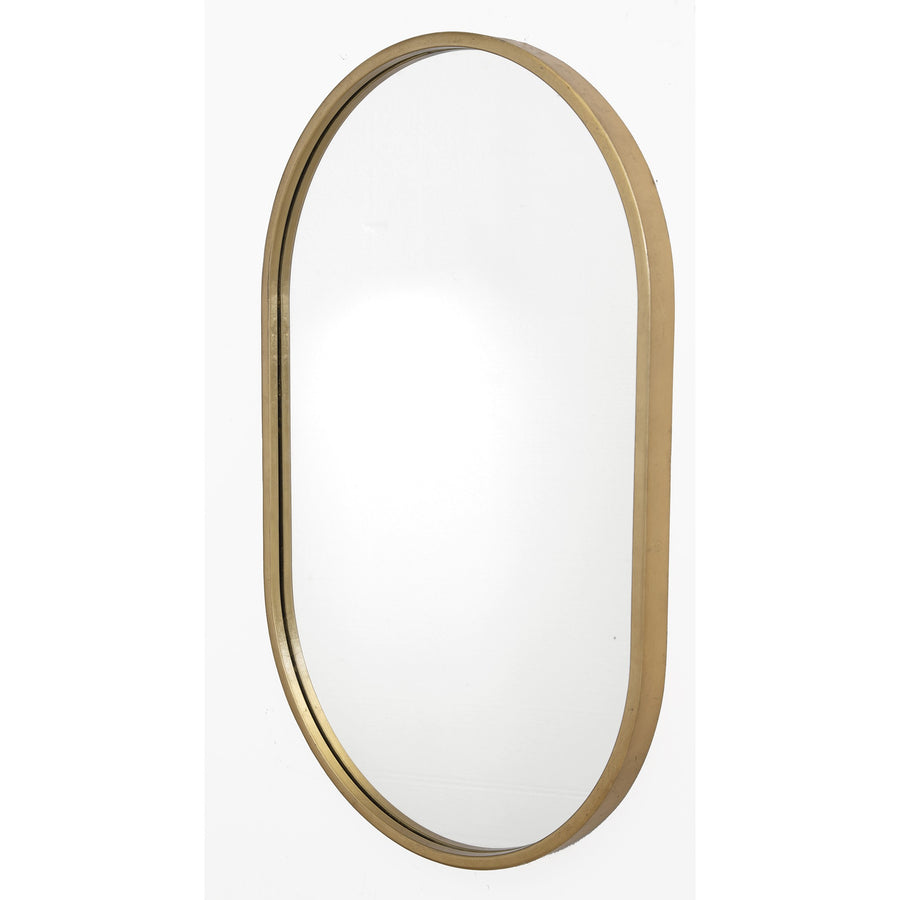 Varina Minimalist Oval Mirror – Gold