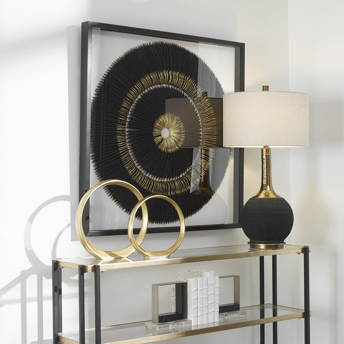 Sandara Black and Gold Shadow Box