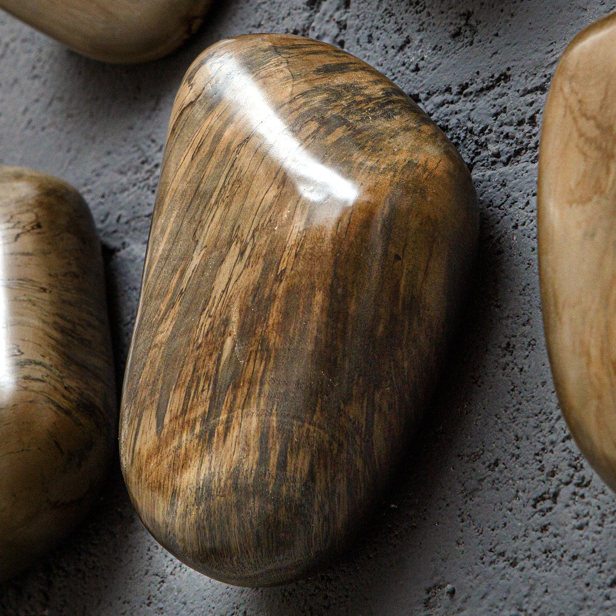Pebbles Walnut Wood Wall Décor – Set of 9