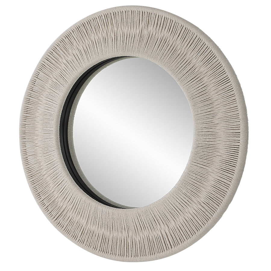 Sailor's Knot Small Round Mirror – White