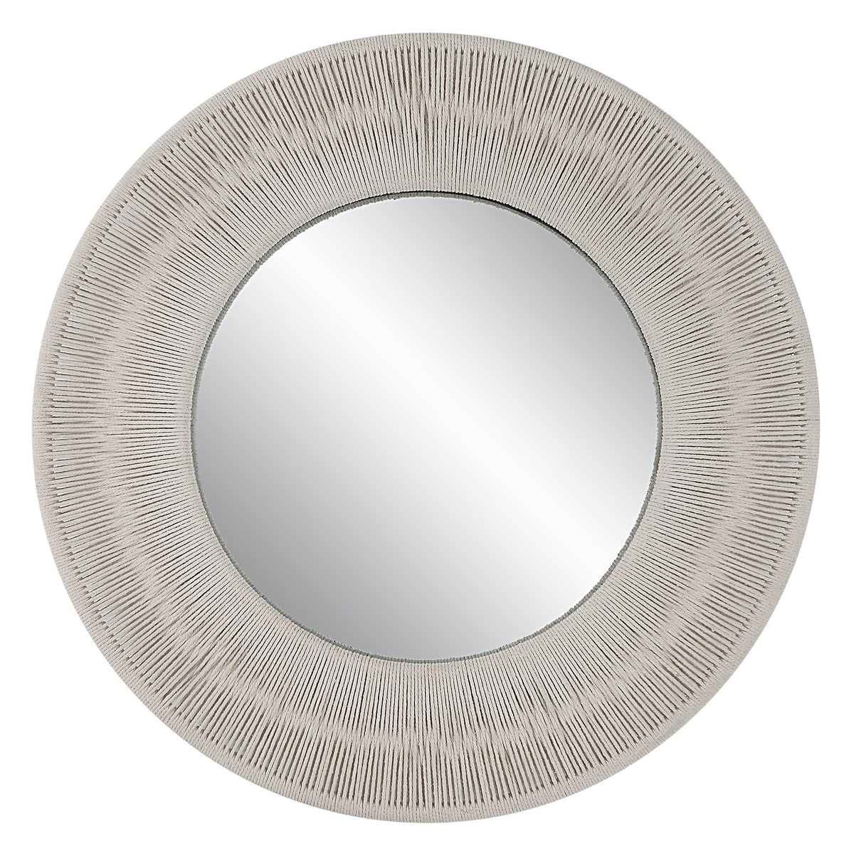 Sailor's Knot Small Round Mirror – White